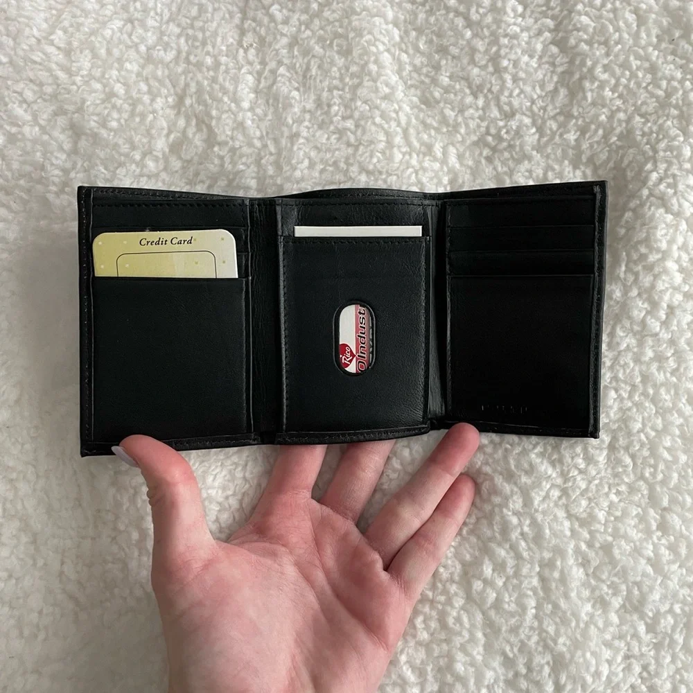 Rico’s Pittsburgh Steelers Embroidered Genuine Leather Tri-fold Wallet - Picture 3 of 11